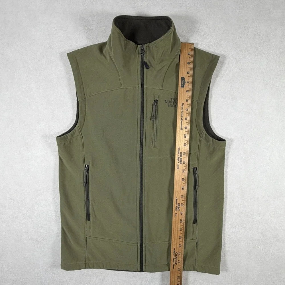 The North Face Apex Bionic Softshell Vest Mens Small Olive Green Windproof